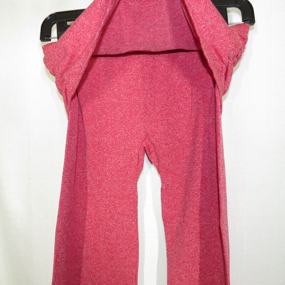 OQQ Heather Red Stretchy Shirred Fold Over Low Waist Flare Leggings Size Large - Picture 8 of 9